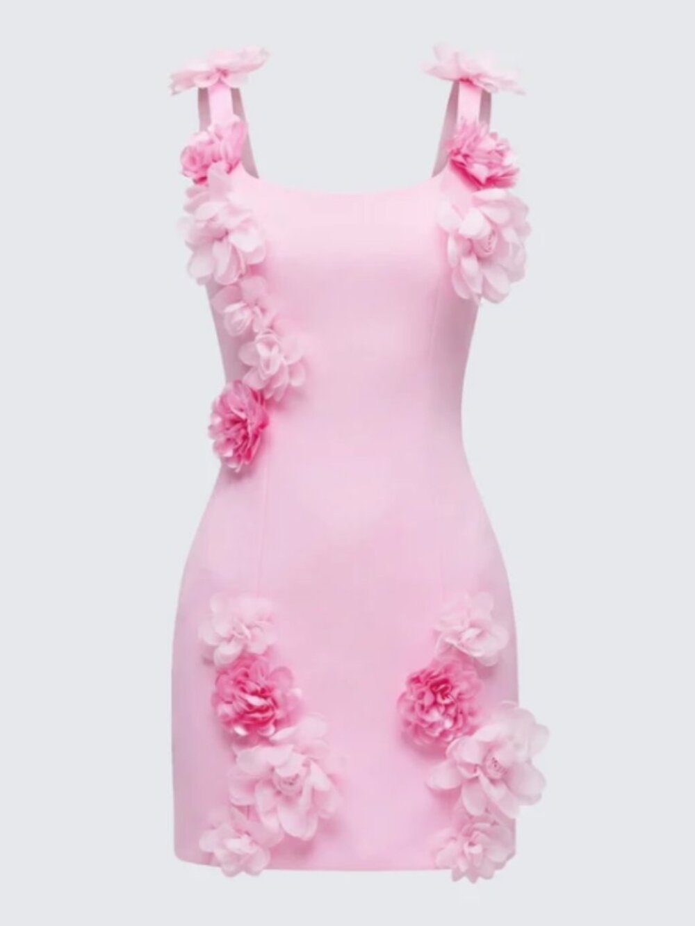 Finesse Pink Rosette Mini Dress, Size: 1X